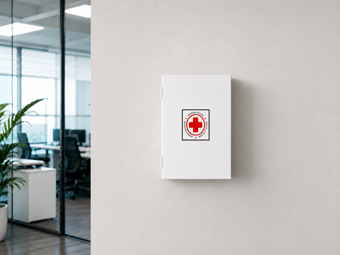 Botiquín Metálico de pared grande para primeros auxilios (Gabinete Vacío)