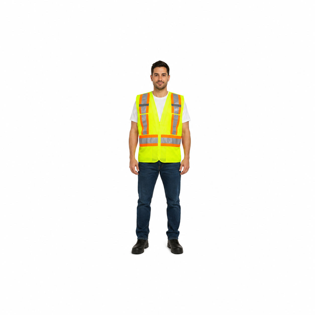Chaleco de Seguridad Amarillo Alta Visibilidad Ajustable SR1034-AM MR Seguridad