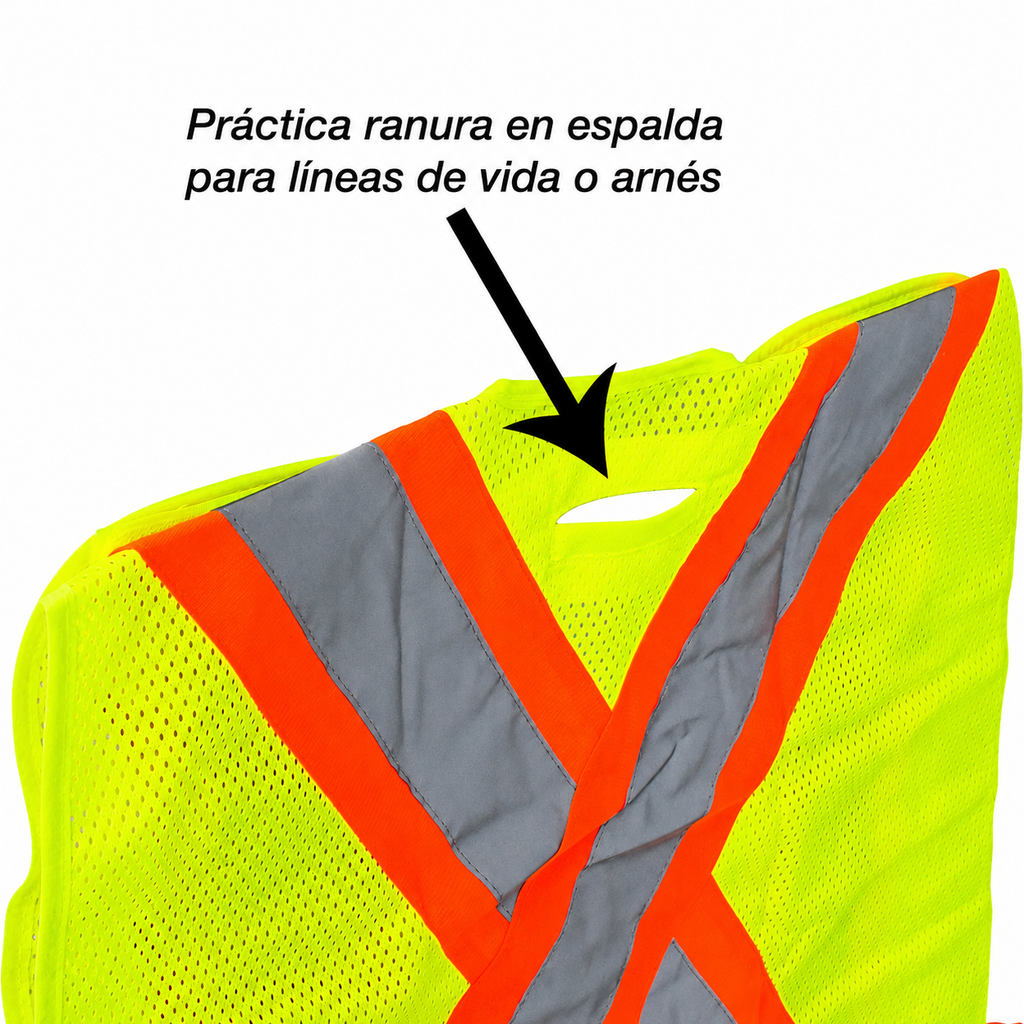 Chaleco de Seguridad Amarillo Alta Visibilidad Ajustable SR1034-AM MR Seguridad